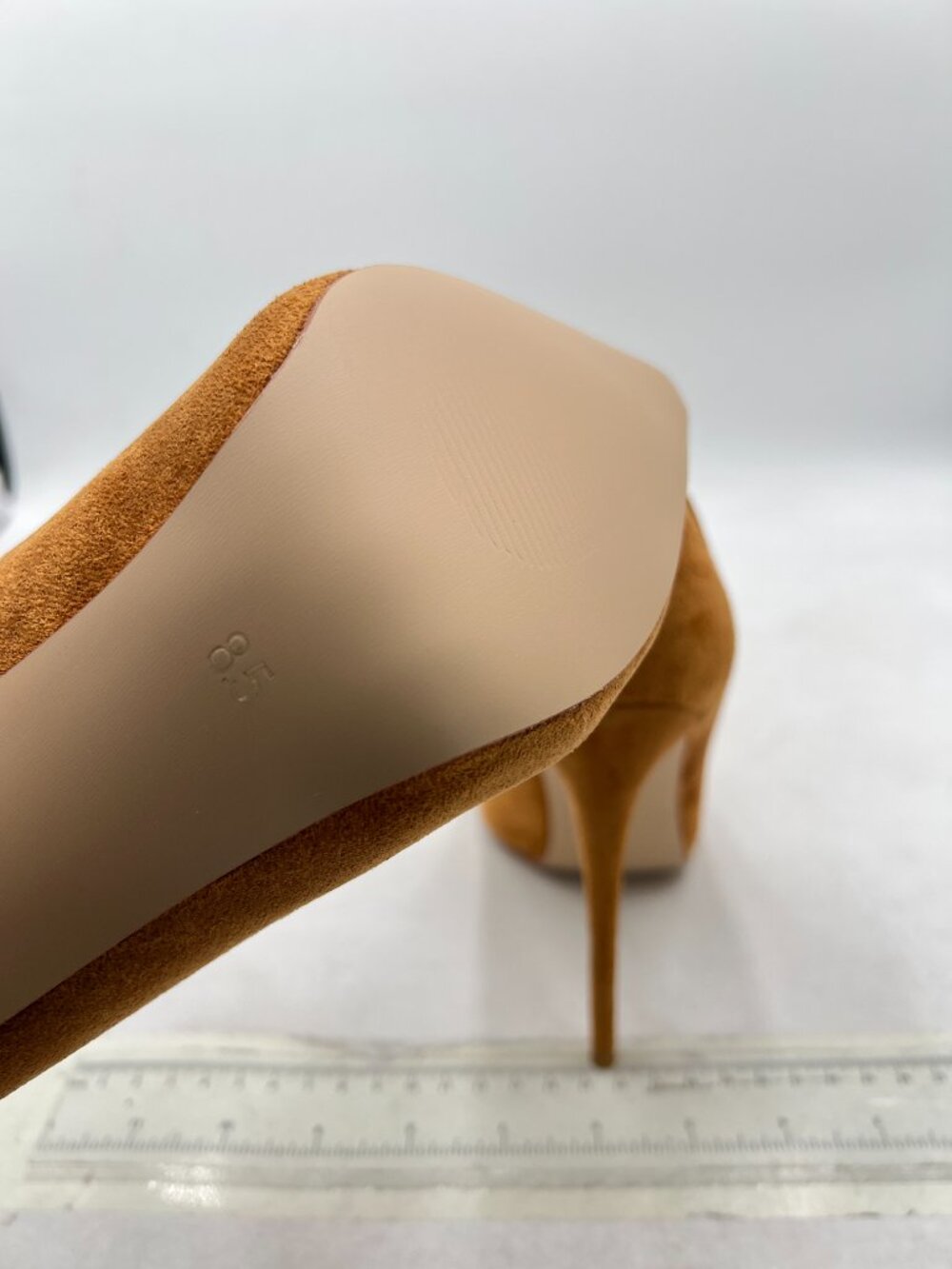 FSJ Brown Suede Pointed Toe High Heels Sexy Stiletto Pumps Office Lady Shoes - Picture 5 of 7